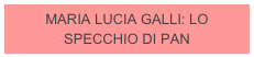 MARIA LUCIA GALLI: LO SPECCHIO DI PAN