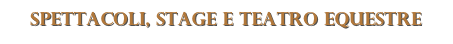 spettacoli, stage e teatro equestre